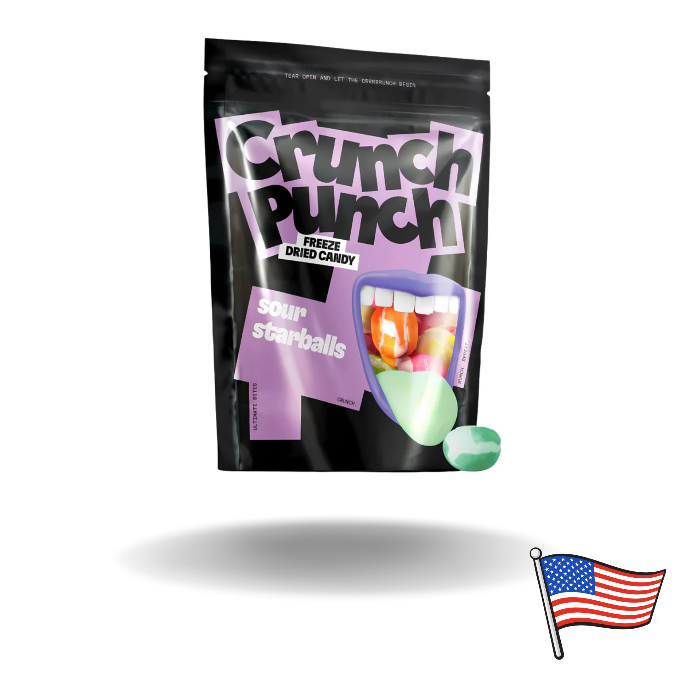 Crunch Punch Freeze-Dried Sour Starballs 100g