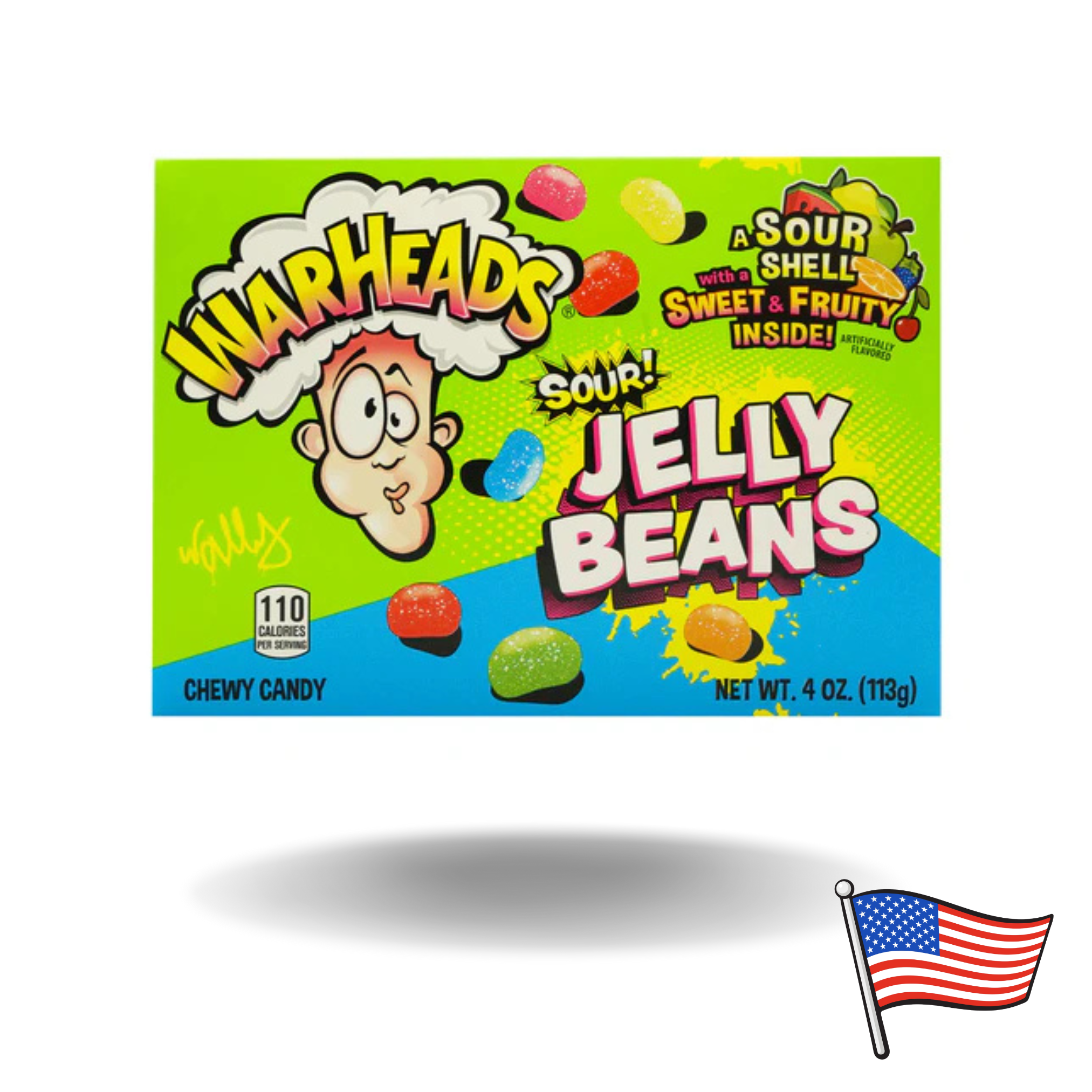 Warheads Sour Jelly Beans 113g